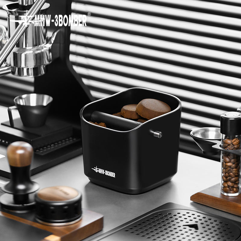 MHW-3BOMBER Square Knock Box & Espresso Knock Bin