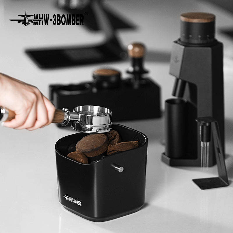 MHW-3BOMBER Square Knock Box & Espresso Knock Bin